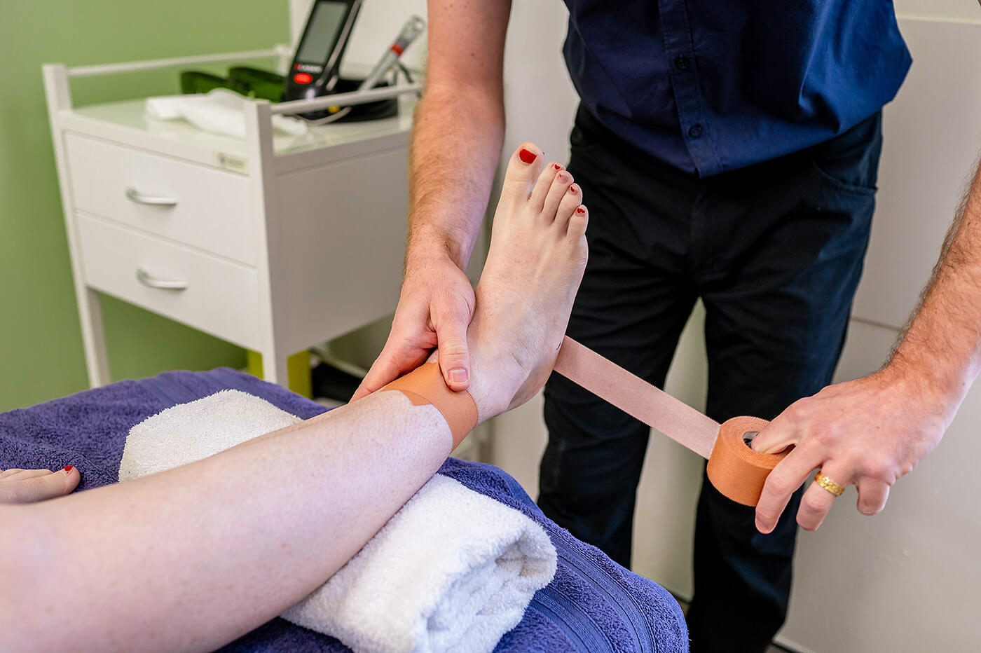 Sports injury taping